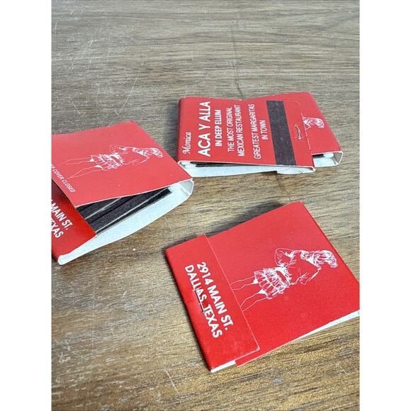 Dallas Texas Monica's Ava Y Alla Deep Ellum Mexican Restaurant Matchbook Lot NOS - Picture 7 of 7